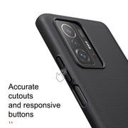 For Xiaomi Mi 11T / 11T Pro NILLKIN Frosted Concave-convex Texture PC Phone Protective Case(Black)