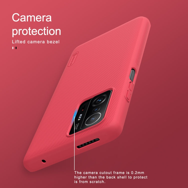 For Xiaomi Mi 11T / 11T Pro NILLKIN Frosted Concave-convex Texture PC Phone Protective Case(Black)