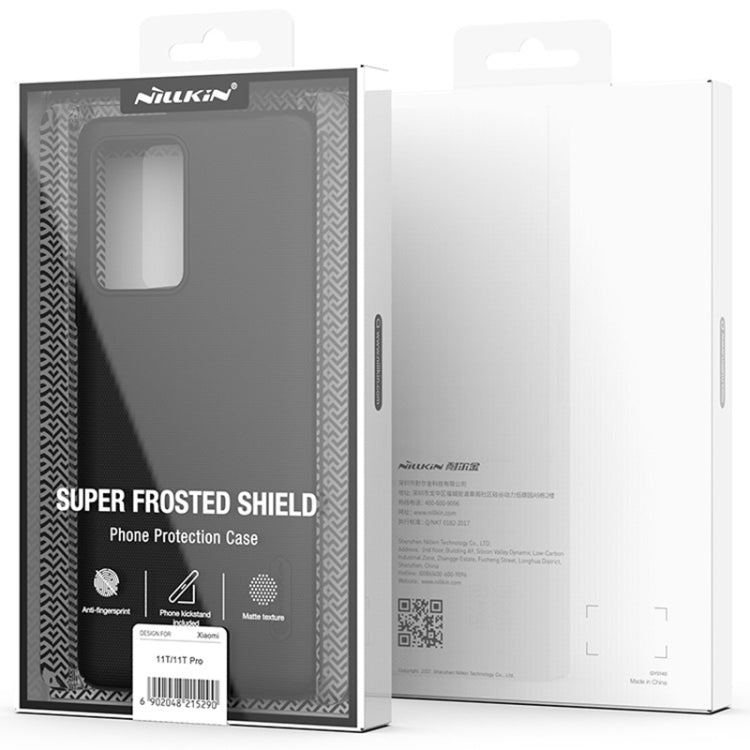 For Xiaomi Mi 11T / 11T Pro NILLKIN Frosted Concave-convex Texture PC Phone Protective Case(Black)