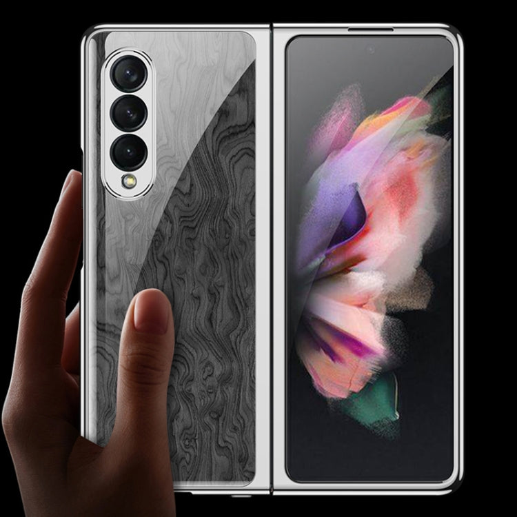For Samsung Galaxy Z Fold3 5G GKK Electroplating Painted Tempered Glass Phone Case(Lion)