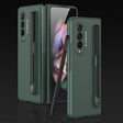 For Samsung Galaxy Z Fold3 5G GKK Ultra-thin Full Coverage Phone Flip Case with Pen Slot(Dark Green) - Galaxy Phone Cases by GKK | Online Shopping South Africa | PMC TechLife | Buy Now Pay Later Mobicred