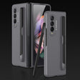 For Samsung Galaxy Z Fold3 5G GKK Ultra-thin Full Coverage Phone Flip Case with Pen Slot(Grey) - Galaxy Phone Cases by GKK | Online Shopping South Africa | PMC TechLife | Buy Now Pay Later Mobicred