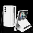 For Samsung Galaxy Z Fold3 5G GKK Ultra-thin Horizontal Flip Leather Phone Case with Pen Slot(Silver) - Galaxy Phone Cases by GKK | Online Shopping South Africa | PMC TechLife | Buy Now Pay Later Mobicred