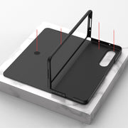 For Samsung Galaxy Z Fold3 5G GKK Ultra-thin Horizontal Flip Leather Phone Case with Pen Slot(Silver)