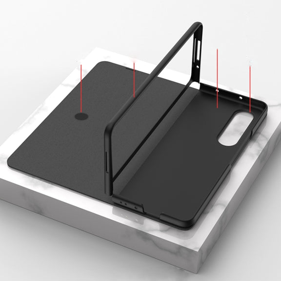 For Samsung Galaxy Z Fold3 5G GKK Ultra-thin Horizontal Flip Leather Phone Case with Pen Slot(Silver)