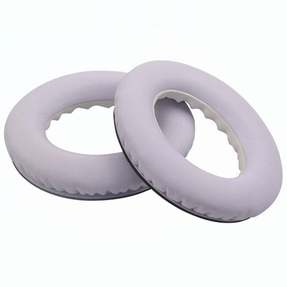 For BOSE QC35 Imitation Leather Soft Headphone Earmuff Jacket with LR Cotton, One Pair(Bright White)