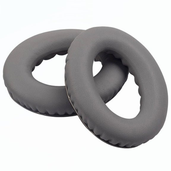 For BOSE QC35 Imitation Leather Soft Headphone Earmuff Jacket with LR Cotton, One Pair(Dark Grey)