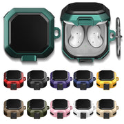 For Samsung Galaxy Buds Live / Buds 2 / Buds Pro / Buds 2 Pro Thunder Battlegear Anti-fall Earphones Protective Case with Switch(Black Green)