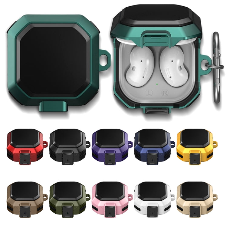 For Samsung Galaxy Buds Live / Buds 2 / Buds Pro / Buds 2 Pro Thunder Battlegear Anti-fall Earphones Protective Case with Switch (White)