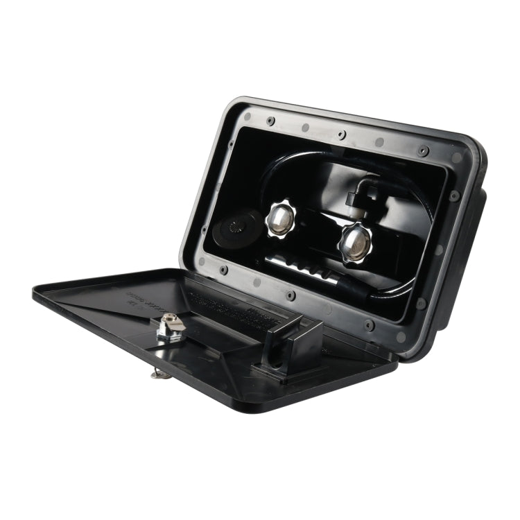 A6622-02 Black RV External Shower Box Head with Hose