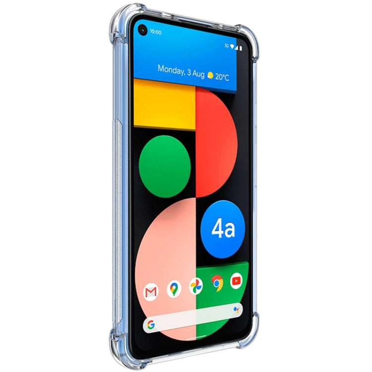 For Google Pixel 5a 5G IMAK All-inclusive Shockproof Airbag TPU Case with Screen Protector(Transparent)