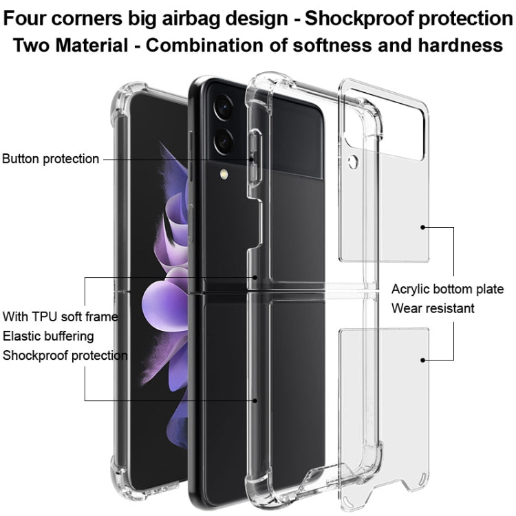 For Samsung Galaxy Z Flip3 5G IMAK UX-9 Series Transparent Shockproof Acrylic + TPU Phone Protective Case