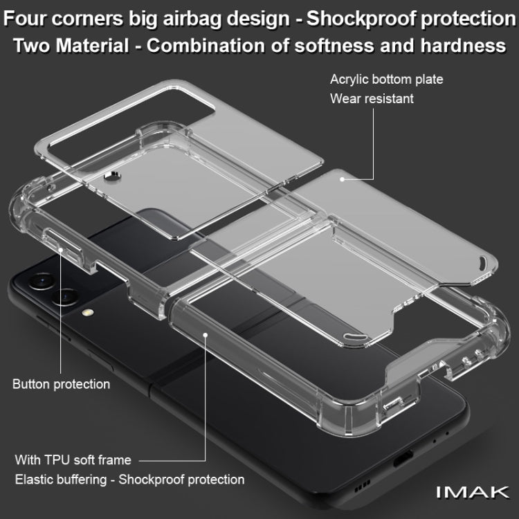 For Samsung Galaxy Z Flip3 5G IMAK UX-9 Series Transparent Shockproof Acrylic + TPU Phone Protective Case