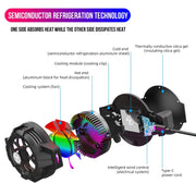 HXSJ P10 Portable Gaming Mobile Phone Radiator Holder with Rainbow Backlight(Black)