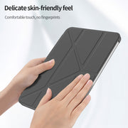 For iPad mini 2024 / mini 6 Double-sided Matte Translucent PC Deformation Tablet Leather Case with Holder & Sleep / Wake-up Function(Sky Blue)