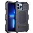 For iPhone 12 / 12 Pro Camshield Shockproof Life Waterproof Dustproof Metal Case with Holder(Black) - free shipping - PMC TechLife - Order now!