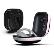 Mirror Surface Silicone + PC Wireless Earphone Protective Case for Beats Powerbeats Pro(Black+White)