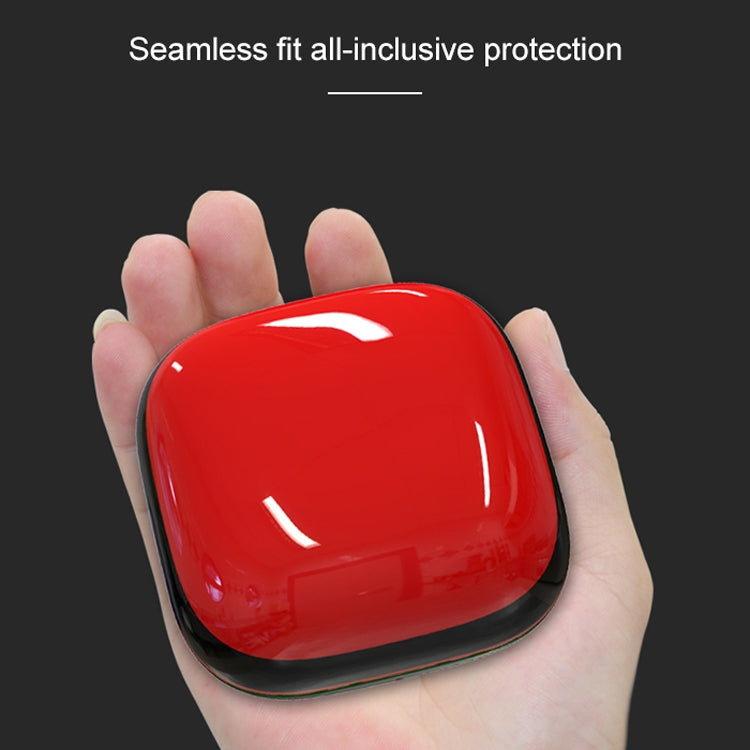 Mirror Surface Silicone + PC Wireless Earphone Protective Case for Beats Powerbeats Pro(Red+White)