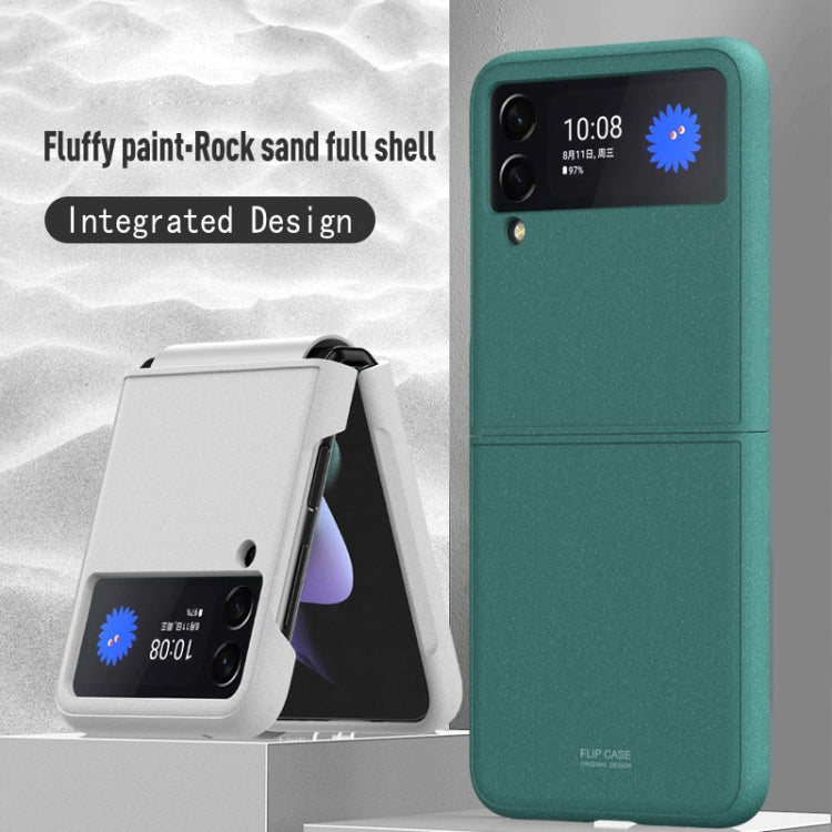 For Samsung Galaxy Z Flip3 5G Rock Sand All Inclusive Phone Case(Purple)