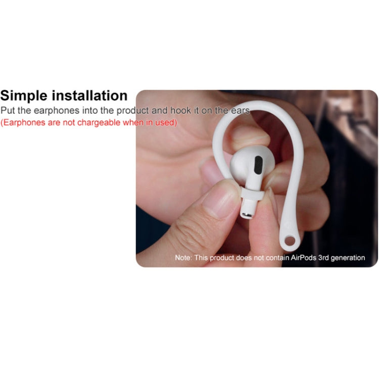 1 Pair imak Wireless Earphones Silicone Anti-lost Lanyard Ear Hook For AirPods 3(White)