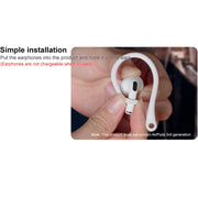 1 Pair imak Wireless Earphones Silicone Anti-lost Lanyard Ear Hook For AirPods 3(White)