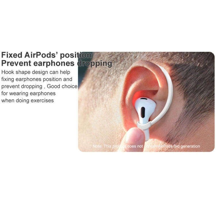 1 Pair imak Wireless Earphones Silicone Anti-lost Lanyard Ear Hook For AirPods 3(White)