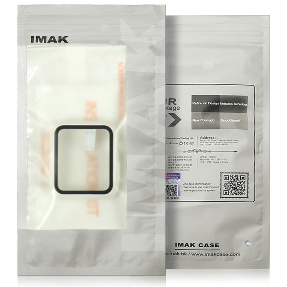 IMAK Shockproof PC Protective Case with Tempered Glass Film For Apple Watch Series 6 & SE & 5 & 4 44mm(White) - Watch Cases by imak