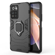 For Xiaomi Redmi Note 11 Pro / Note 11 Pro+ PC + TPU Shockproof Protective Phone Case with Magnetic Ring Holder(Black)