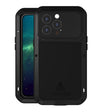 For iPhone 13 Pro LOVE MEI Metal Shockproof Life Waterproof Dustproof Protective Phone Case (Black) - free shipping - PMC TechLife - Order now!