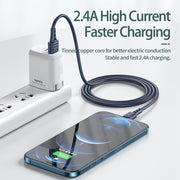 REMAX RC-179i 2.4A 8 Pin High Elastic TPE Fast Charging Data Cable, Length: 1m(Blue)
