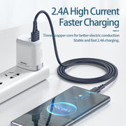 REMAX RC-179m  2.4A Micro USB High Elastic TPE Fast Charging Data Cable, Length: 1m(White)