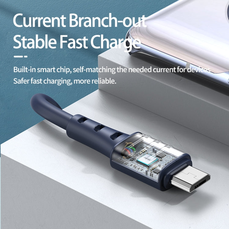 REMAX RC-179m  2.4A Micro USB High Elastic TPE Fast Charging Data Cable, Length: 1m(White)
