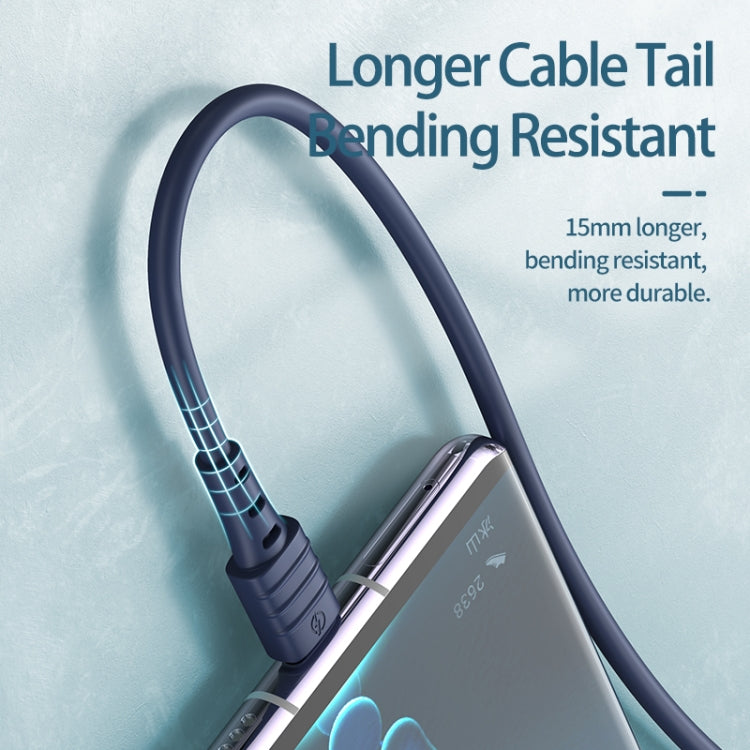 REMAX RC-179m  2.4A Micro USB High Elastic TPE Fast Charging Data Cable, Length: 1m(Blue)