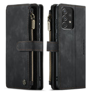 For Samsung Galaxy A72 CaseMe-C30 Multifunctional Horizontal Flip PU + TPU Phone Case(Black)