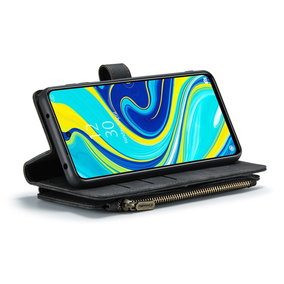 For Xiaomi Redmi Note 9 Pro Max / Redmi Note 9 Pro / Redmi Note 9s CaseMe-C30 Multifunctional Horizontal Flip PU + TPU Phone Case(Black)