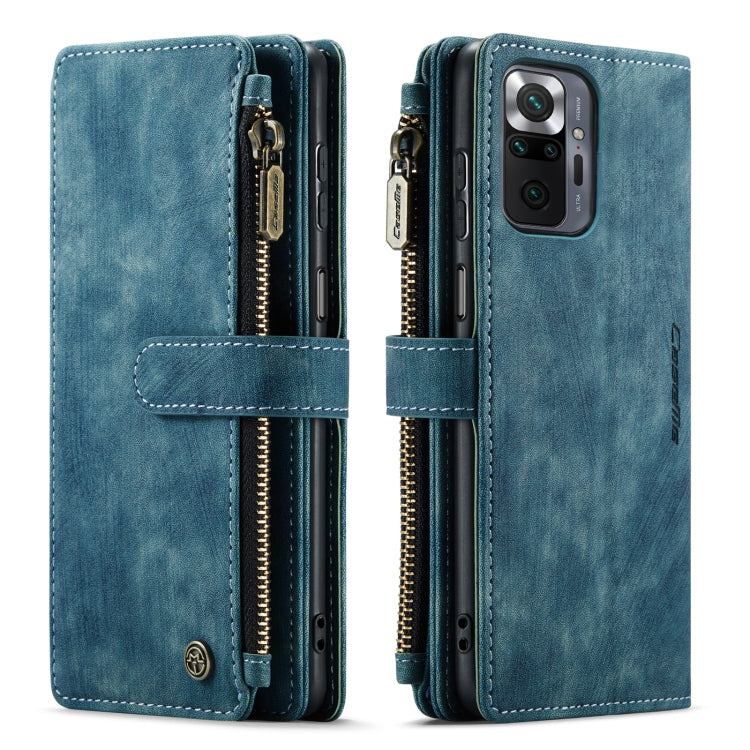 For Xiaomi Redmi Note 10 Pro 4G / Redmi Note 10 Pro Max CaseMe-C30 Multifunctional Horizontal Flip PU + TPU Phone Case(Blue)
