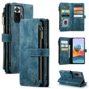 For Xiaomi Redmi Note 10 Pro 4G / Redmi Note 10 Pro Max CaseMe-C30 Multifunctional Horizontal Flip PU + TPU Phone Case(Blue)