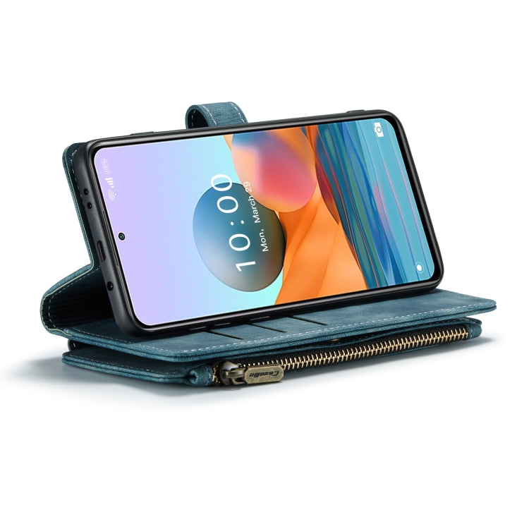 For Xiaomi Redmi Note 10 Pro 4G / Redmi Note 10 Pro Max CaseMe-C30 Multifunctional Horizontal Flip PU + TPU Phone Case(Blue)