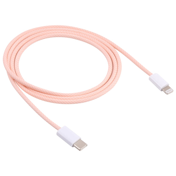 12W PD USB-C / Type-C to 8 Pin Data Cable, Cable Length: 1m(Pink)