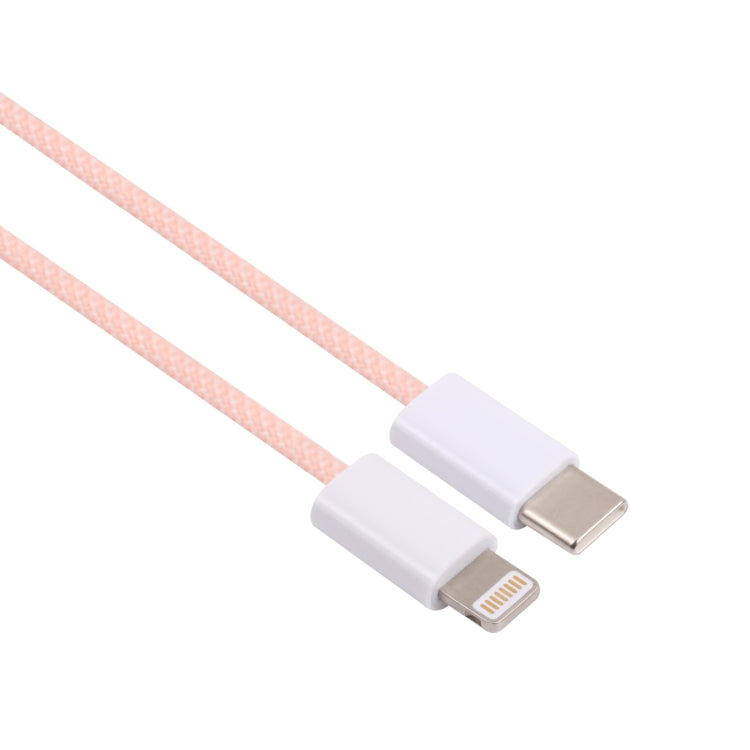 12W PD USB-C / Type-C to 8 Pin Data Cable, Cable Length: 1m(Pink)