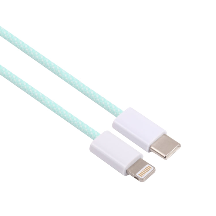 12W PD USB-C / Type-C to 8 Pin Data Cable, Cable Length: 1m(Green)