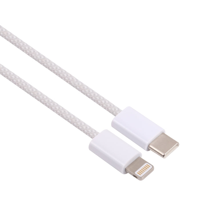 12W PD USB-C / Type-C to 8 Pin Data Cable, Cable Length: 1m(White)