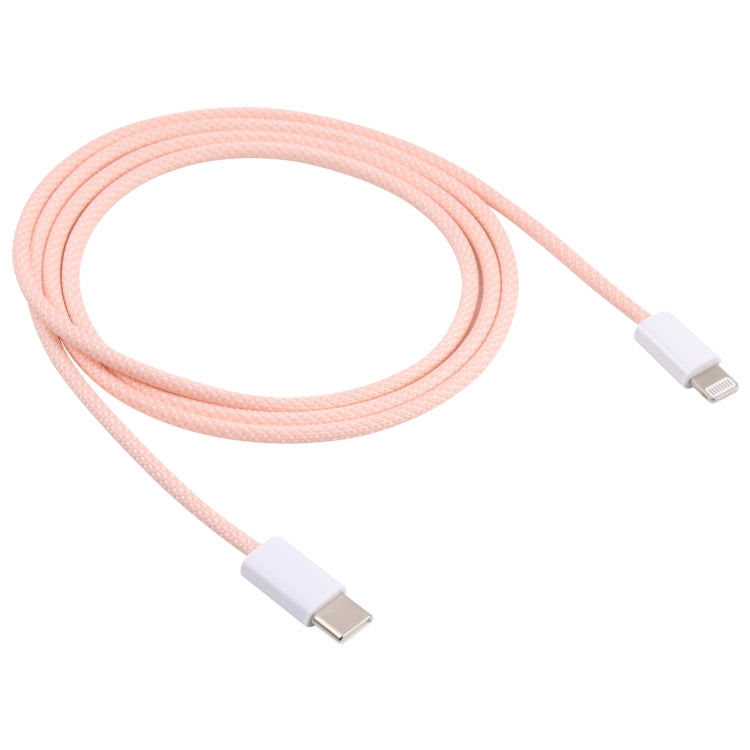 20W PD USB-C / Type-C to 8 Pin Data Cable, Cable Length: 1m(Pink)