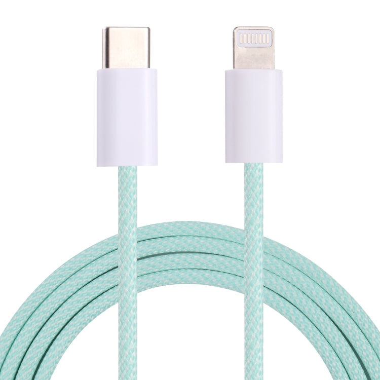 20W PD USB-C / Type-C to 8 Pin Data Cable, Cable Length: 1m(Green)