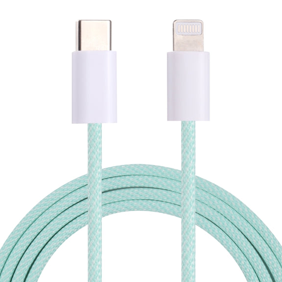 20W PD USB-C / Type-C to 8 Pin Data Cable, Cable Length: 1m(Green)