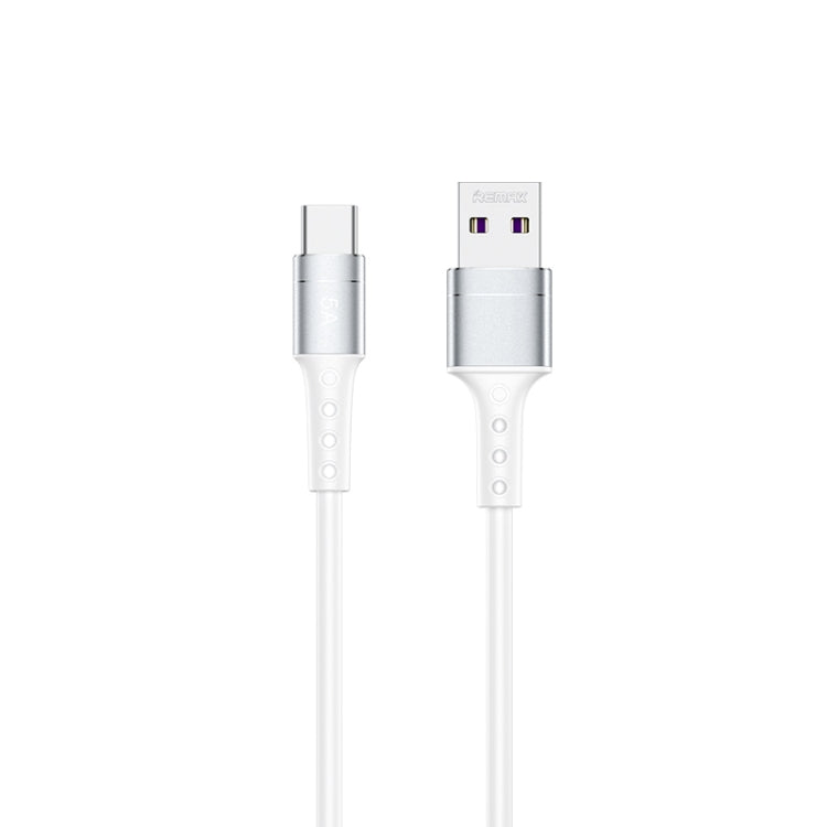 REMAX RC-198a Chaining II Series 5A USB to USB-C / Type-C Fast Charging Data Cable, Cable Length: 1m(White)