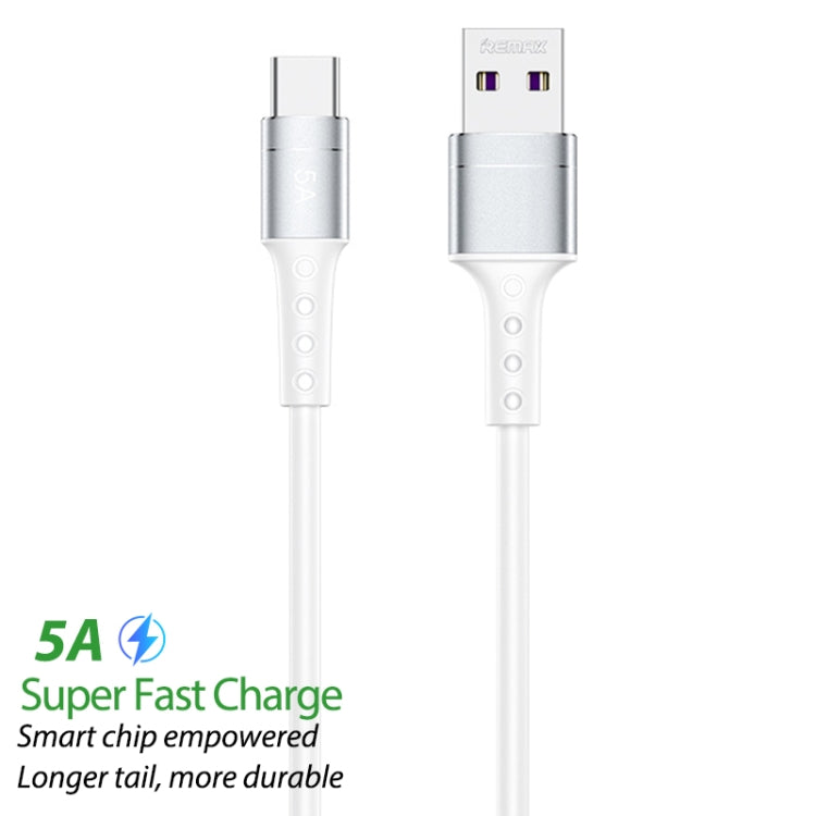 REMAX RC-198a Chaining II Series 5A USB to USB-C / Type-C Fast Charging Data Cable, Cable Length: 1m(White)