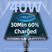 REMAX RC-199th Whirly Series 5A USB to USB-C / Type-C + 8 Pin + Micro USB Fast Charging Data Cable, Cable Length: 1.2m(Midnight Blue)