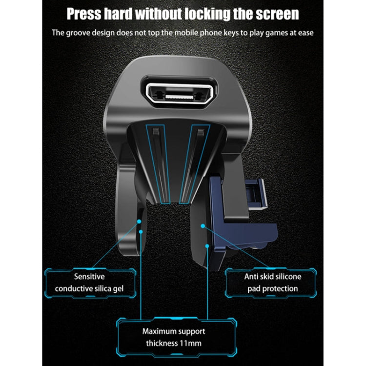 MeMo AK02 Burst Shooting Capacitive Mobile Phone Gamepad(Black)