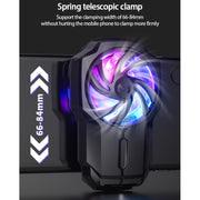 MeMo FL05 Fan Mobile Phone Radiator with Colorful Lights(Black)